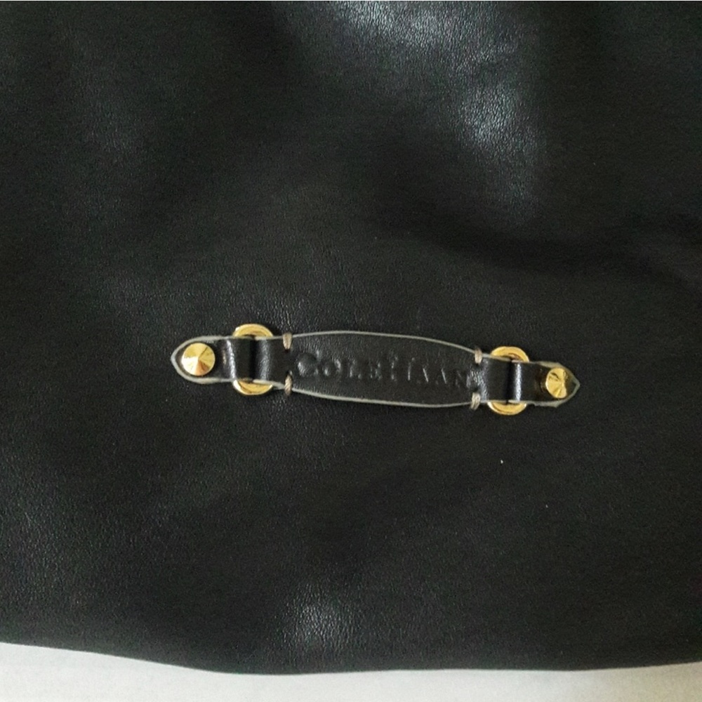FLASH Sale! Cole Haan Black Leather Shoulder Bag - Picture 8 of 11